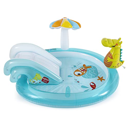 Intex Gator 6.6ft x 5.6ft x 4in Outdoor Inflatable Kiddie Pool - Kidsy