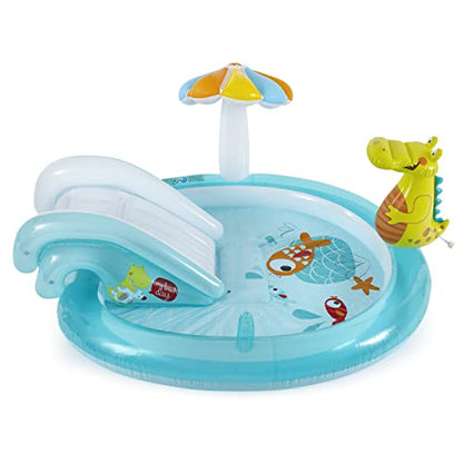 Intex Gator 6.6ft x 5.6ft x 4in Outdoor Inflatable Kiddie Pool - Kidsy