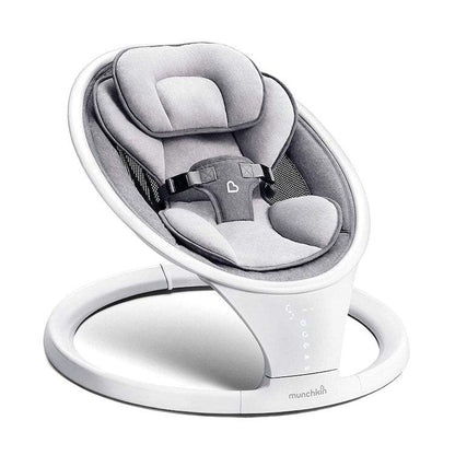 Munchkin Bluetooth Enabled Baby Swing with Natural Sway (White Grey) - Kidsy