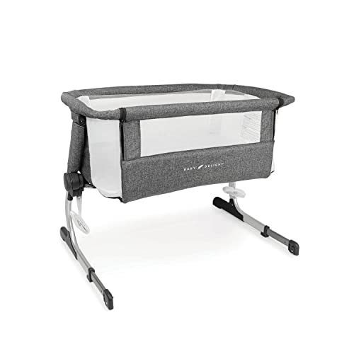 New Baby Delight Beside Me Dreamer Bassinet Bedside Sleeper (Charcoal Tweed)