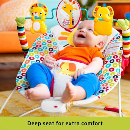 New Bright Starts Soothing Vibrations Bouncer (Playful Pinwheels) - Kidsy