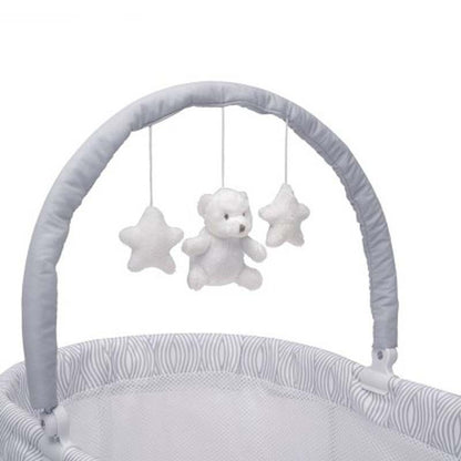 New Delta Children Curve Bassinet (White/Grey) - Kidsy