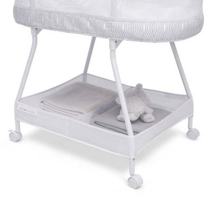 New Delta Children Curve Bassinet (White/Grey) - Kidsy