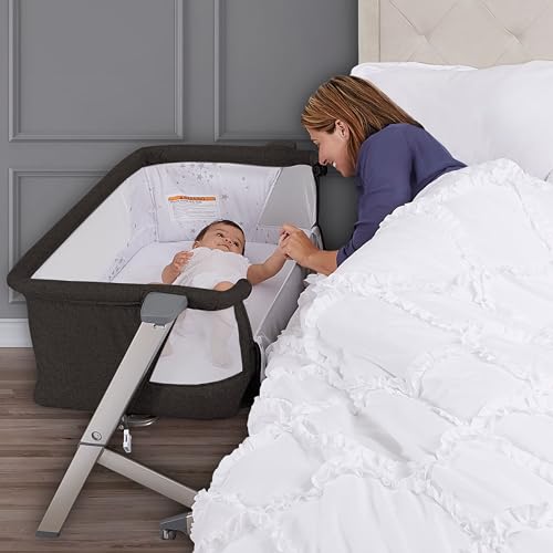 New Dream On Me Skylar Bassinet and Beside Sleeper (Black) - Kidsy