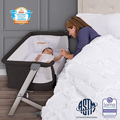 New Dream On Me Skylar Bassinet and Beside Sleeper (Black) - Kidsy