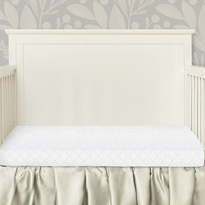 New Dream On Me Sunset 3” Extra Firm Fiber Crib Mattress (White) - Kidsy