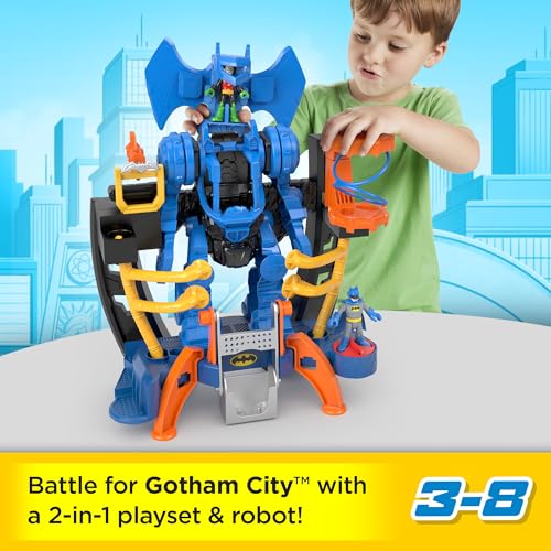 New Fisher - Price Imaginext DC Super Friends Batman Playset, 10 - inch Robot (Blue) - Kidsy