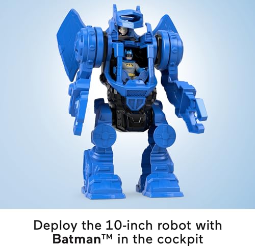 New Fisher - Price Imaginext DC Super Friends Batman Playset, 10 - inch Robot (Blue) - Kidsy