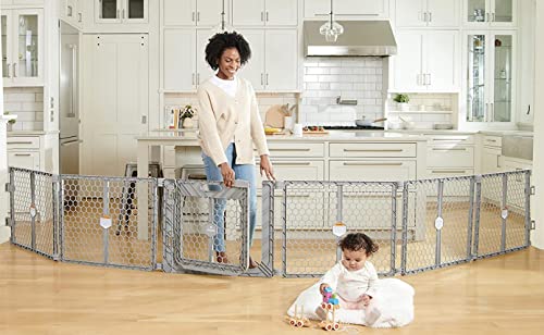 New Regalo 192 - Inch Baby Gate & Play Yard (Gray) - Kidsy