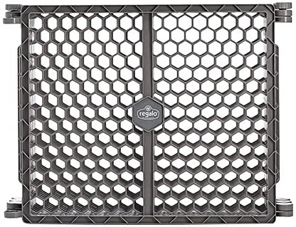 New Regalo 2 - in - 1 Play Yard and Baby Gate (Grey) - Kidsy