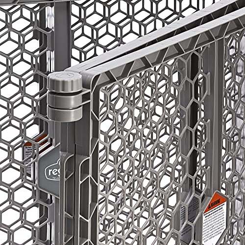 New Regalo 2 - in - 1 Play Yard and Baby Gate (Grey) - Kidsy
