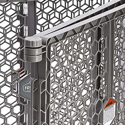 New Regalo 2 - in - 1 Play Yard and Baby Gate (Grey) - Kidsy