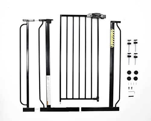 New Regalo Easy Step Extra Tall Walk Thru Safety Gate 36" Tall (Black) - Kidsy