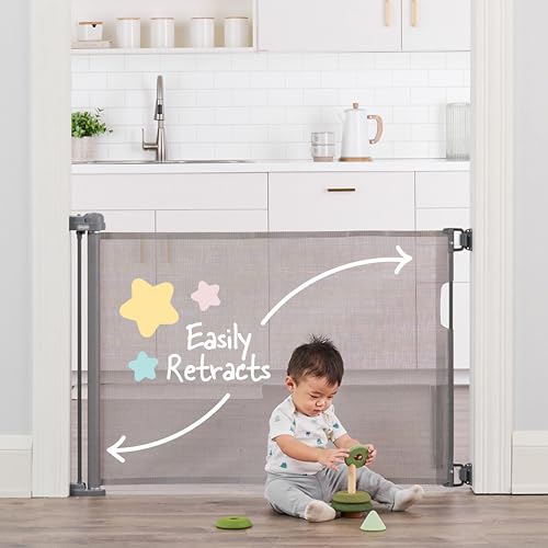 New Regalo Extra Wide Retractable Baby Gate up to 50" Wide - Kidsy