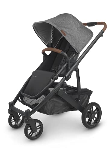 New UPPAbaby Cruz V2 Stroller Greyson (Charcoal Mélange/Carbon Frame/Saddle Leather) - Kidsy