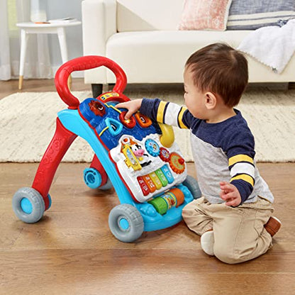 New VTech Sit - to - Stand Learning Walker Activity Toy (Blue) - Kidsy