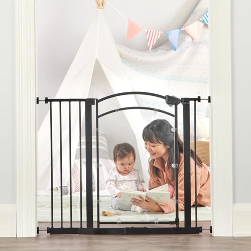Regalo In Sight Walk - Through Safety Gate (Black) - Kidsy