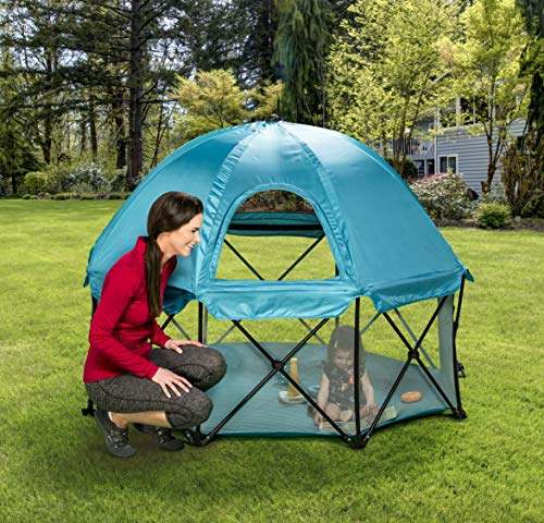 Regalo My Play Deluxe Extra Large Portable Play Yard 8 Panel (Teal) - Kidsy